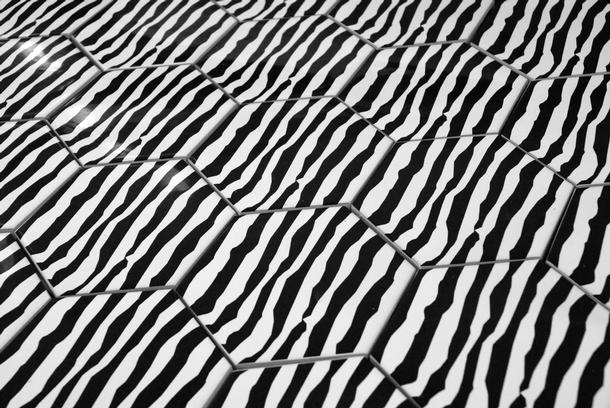 carrelage eamille zebra noir et blanc