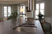 Matt kitchen lava worktop in Motown